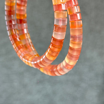 Natural Nan Hong Agate Soft Bangle Bracelet Size 7 mm