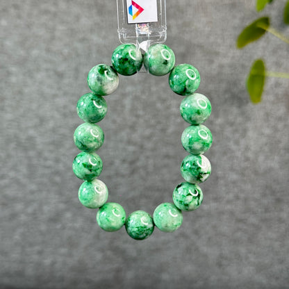 Natural Apple Green Jadeite Jade VIP Bracelet Size 13 mm