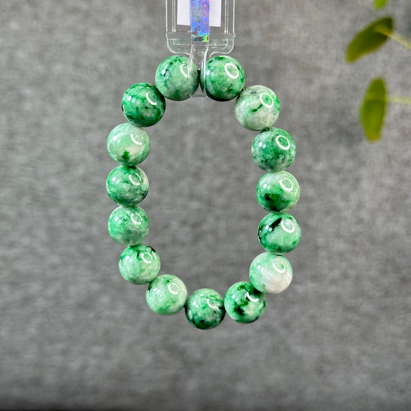 Natural Apple Green Jadeite Jade VIP Bracelet Size 13 mm