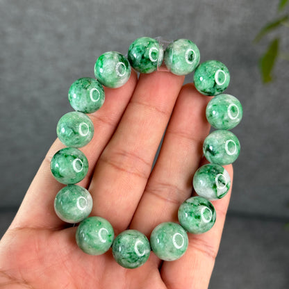 Natural Apple Green Jadeite Jade VIP Bracelet Size 13 mm
