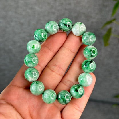 Natural Apple Green Jadeite Jade VIP Bracelet Size 13 mm