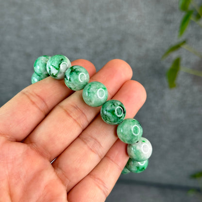 Natural Apple Green Jadeite Jade VIP Bracelet Size 13 mm