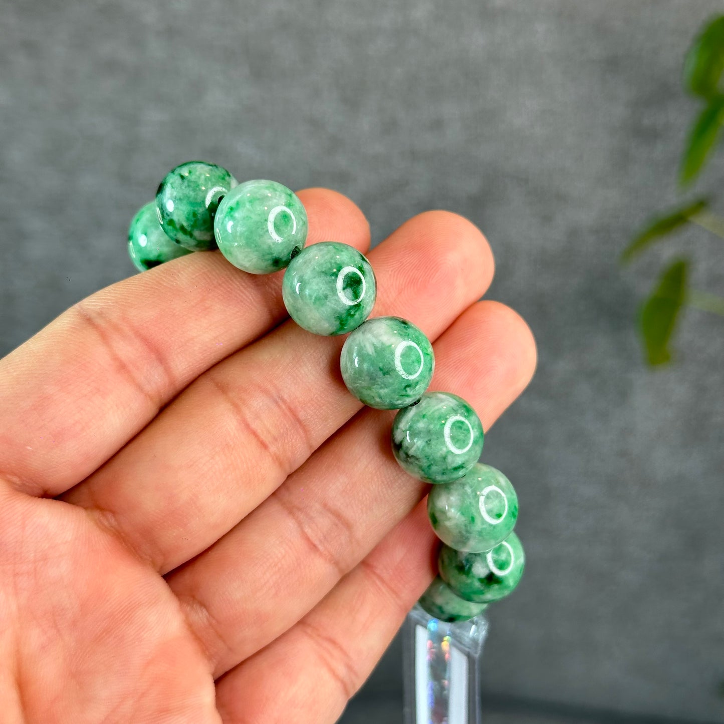 Natural Apple Green Jadeite Jade VIP Bracelet Size 13 mm