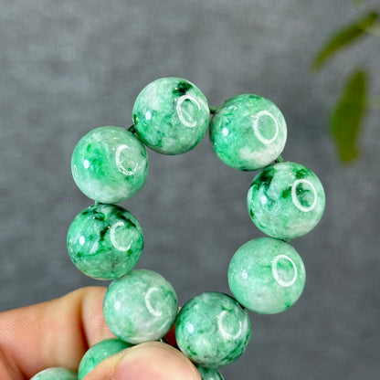 Natural Apple Green Jadeite Jade VIP Bracelet Size 13 mm