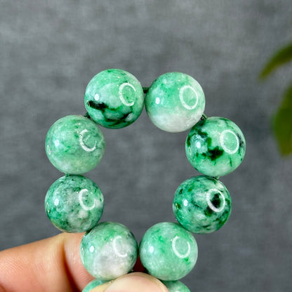 Natural Apple Green Jadeite Jade VIP Bracelet Size 13 mm