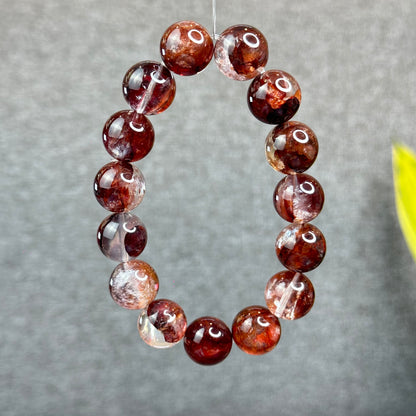 Natural Fire Quartz Bracelet Size 15 mm - High Quality