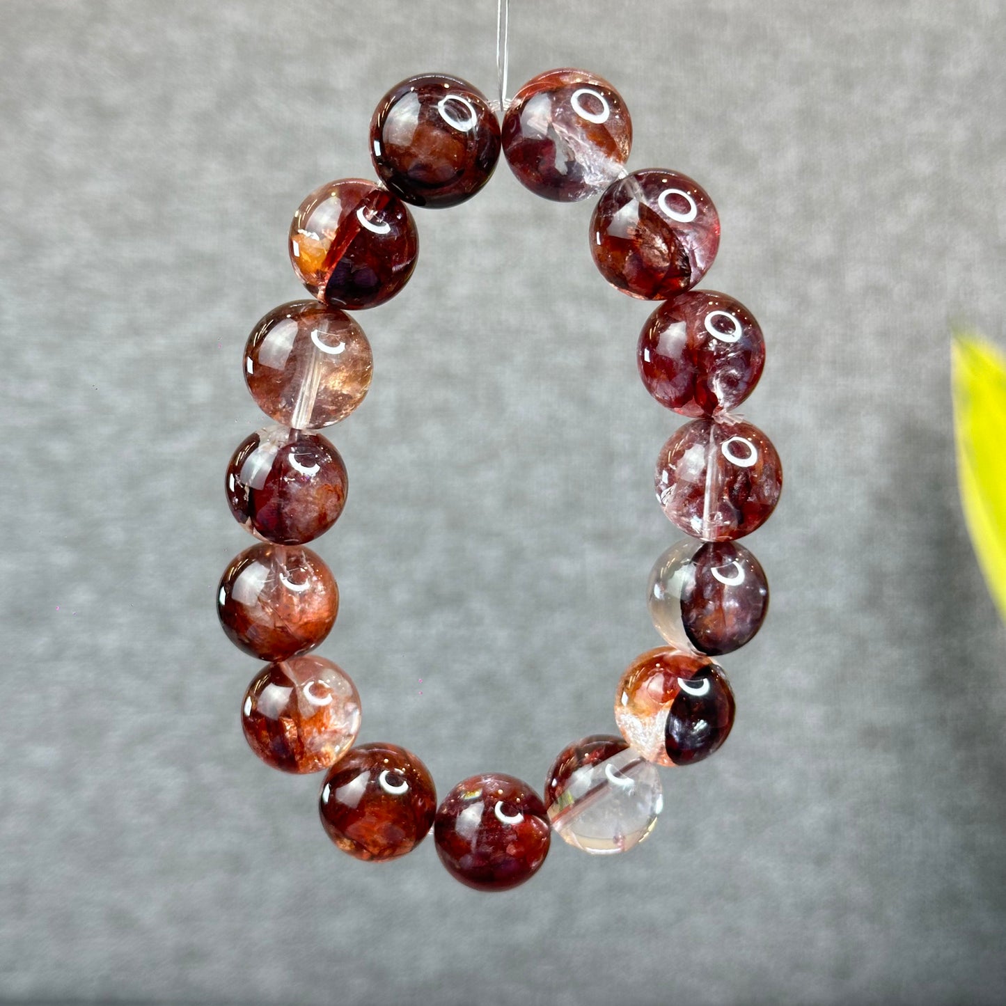 Natural Fire Quartz Bracelet Size 15 mm - High Quality