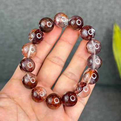 Natural Fire Quartz Bracelet Size 15 mm - High Quality