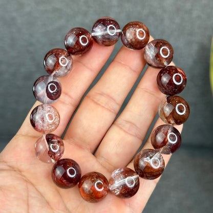 Natural Fire Quartz Bracelet Size 15 mm - High Quality