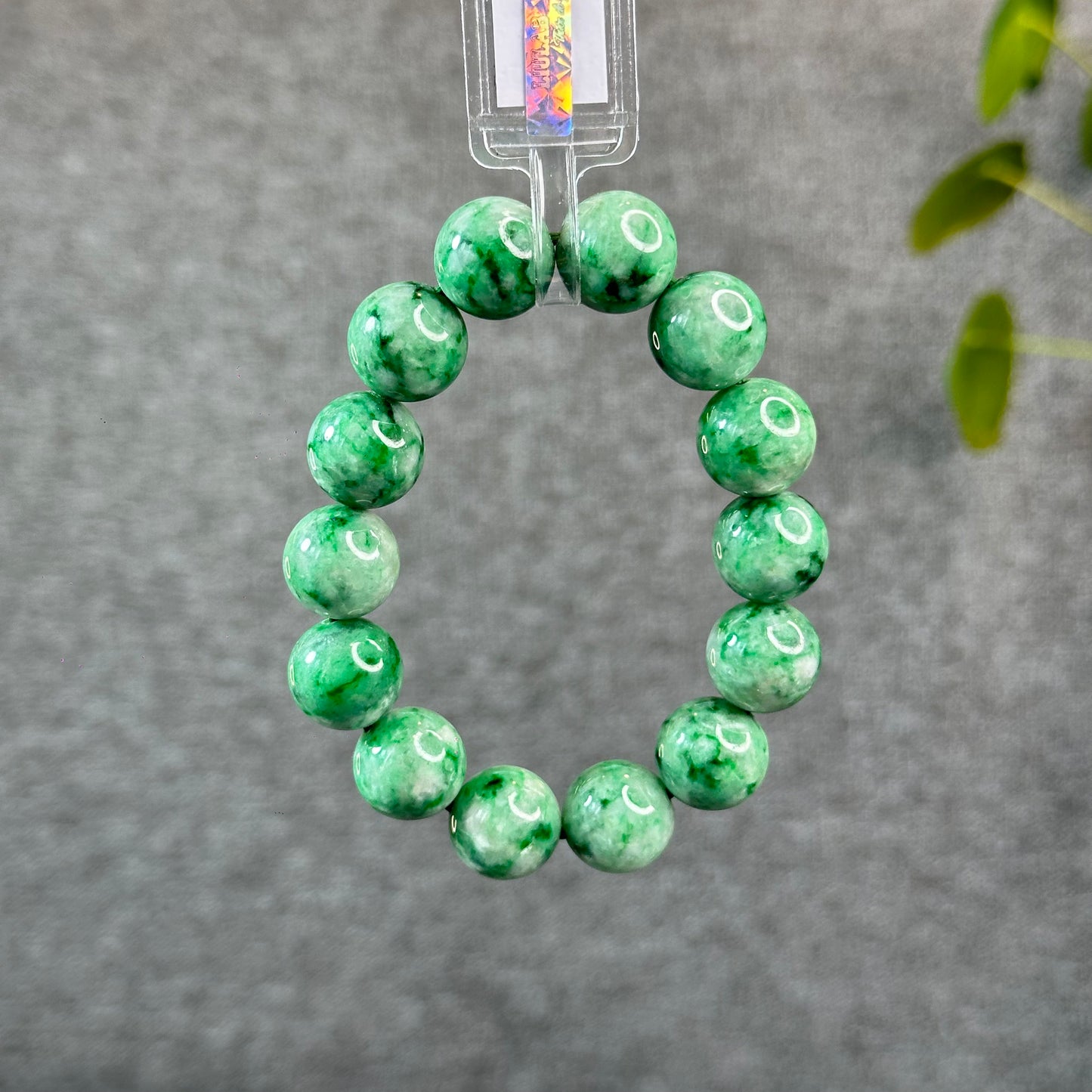 Natural Apple Green Jadeite Jade VIP Bracelet Size 13.7 mm