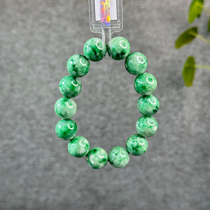 Natural Apple Green Jadeite Jade VIP Bracelet Size 13.7 mm