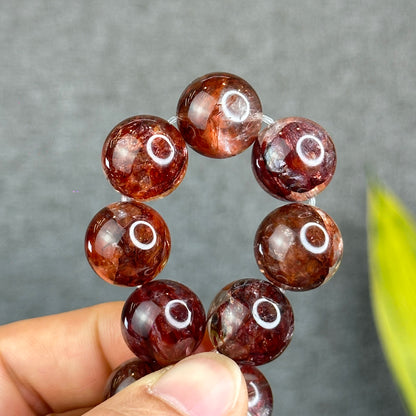 Natural Fire Quartz Bracelet Size 15 mm - High Quality