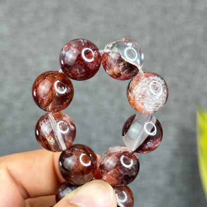Natural Fire Quartz Bracelet Size 15 mm - High Quality