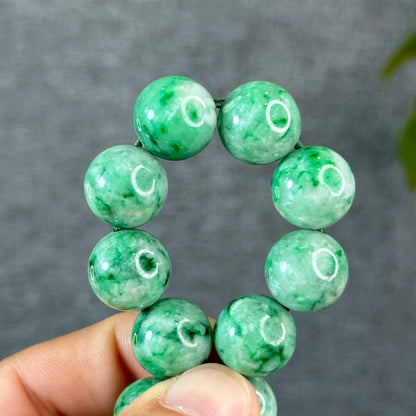 Natural Apple Green Jadeite Jade VIP Bracelet Size 13.7 mm