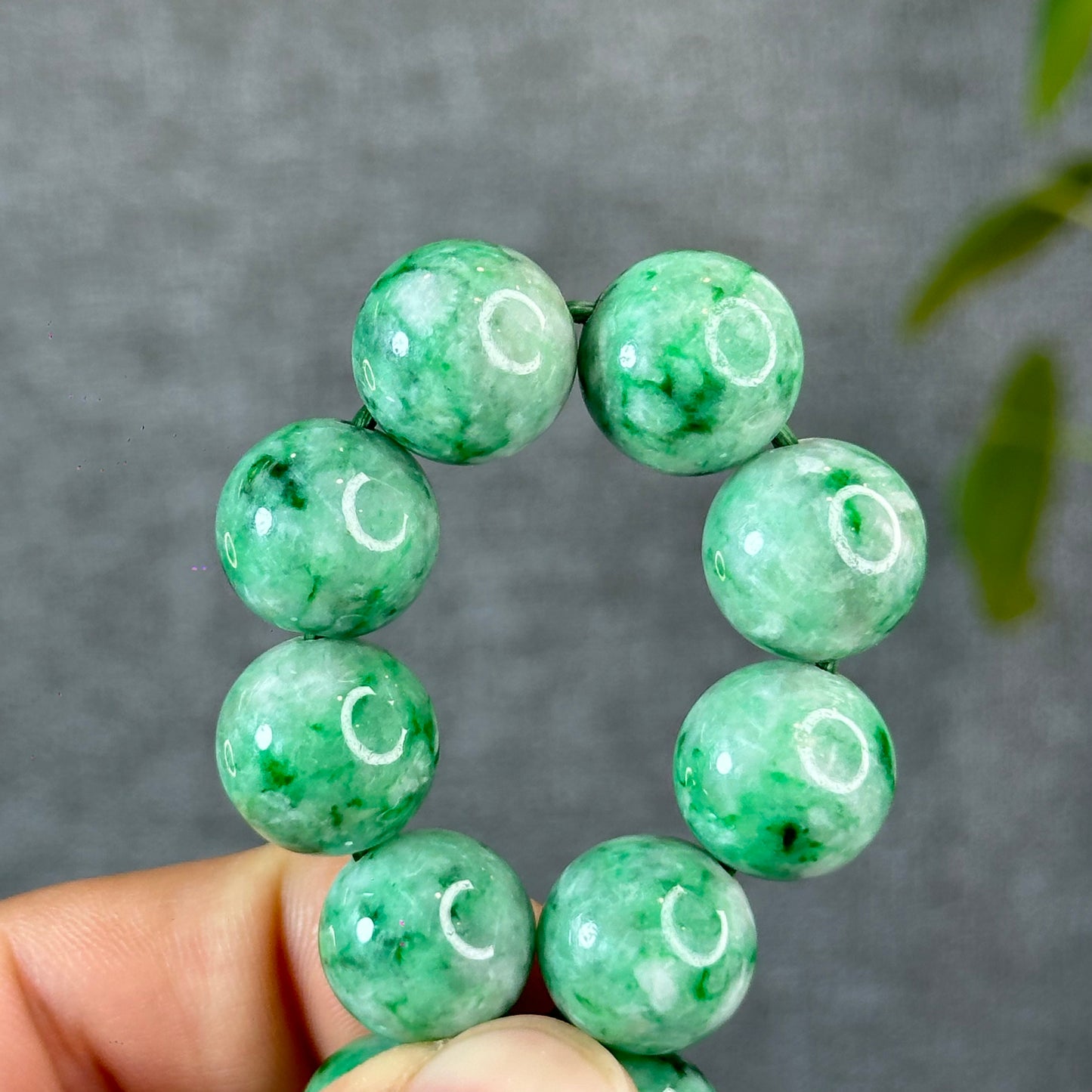 Natural Apple Green Jadeite Jade VIP Bracelet Size 13.7 mm
