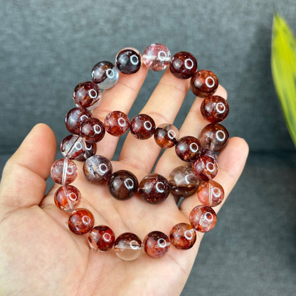 Natural Fire Quartz Bracelet Size 15 mm - High Quality