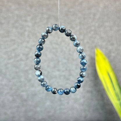 Natural Midnight Aquamarine Bracelet Size 6.5 mm