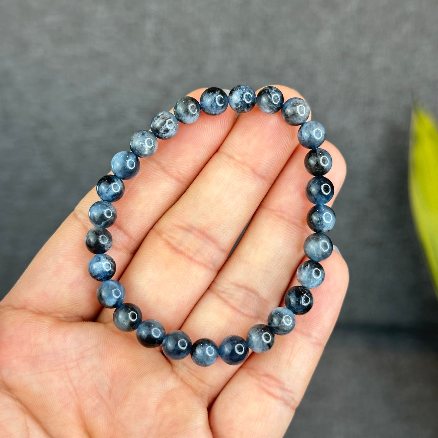 Natural Midnight Aquamarine Bracelet Size 6.5 mm