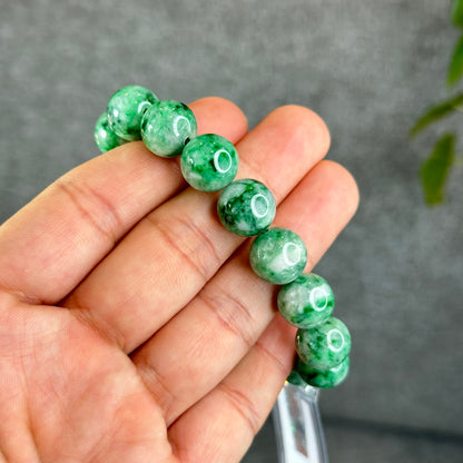Natural Apple Green Jadeite Jade VIP Bracelet Size 12 mm
