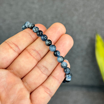Natural Midnight Aquamarine Bracelet Size 6.5 mm