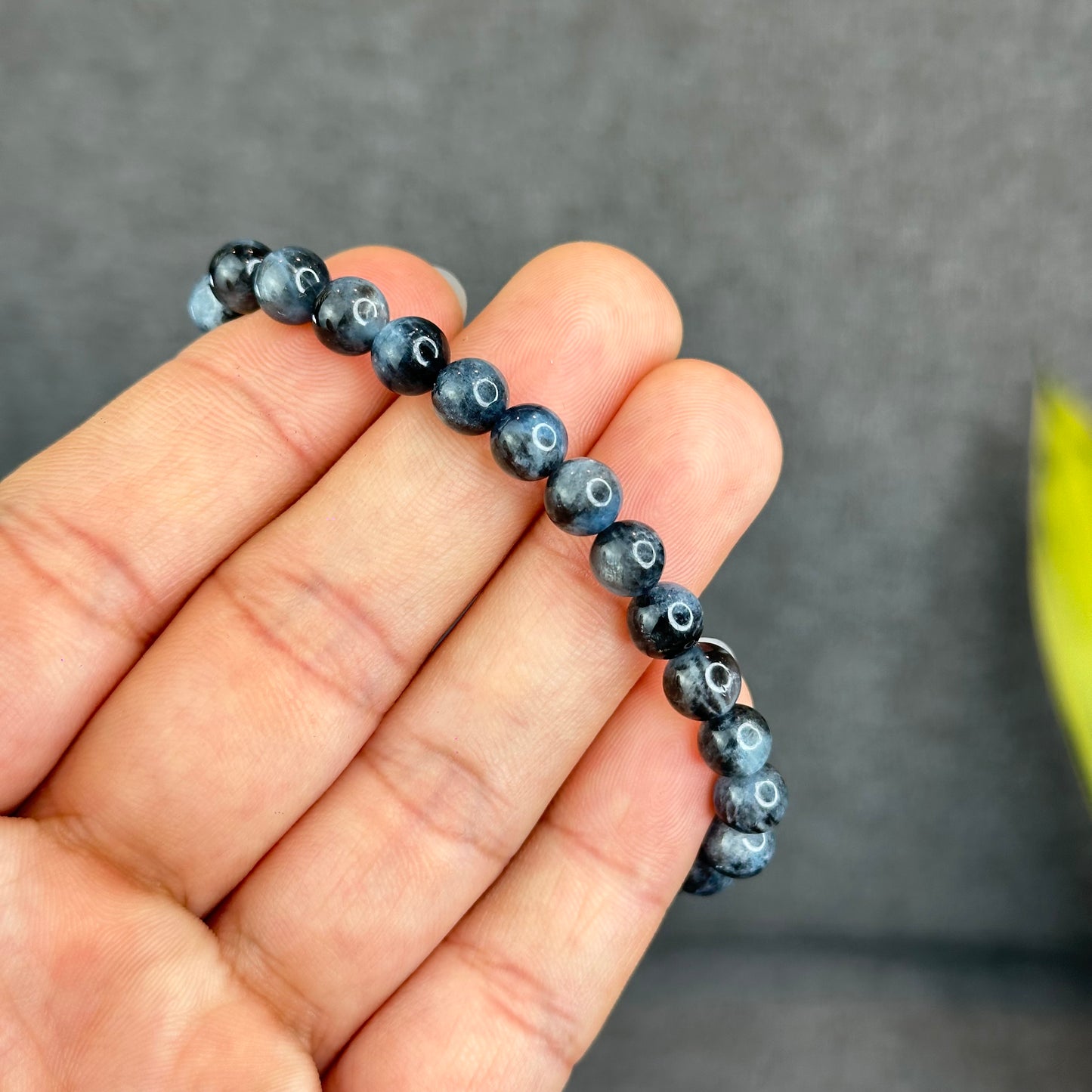 Natural Midnight Aquamarine Bracelet Size 6.5 mm