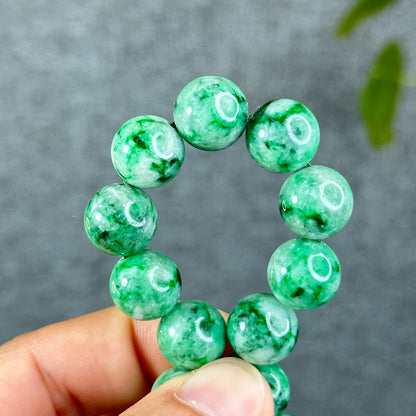 Natural Apple Green Jadeite Jade VIP Bracelet Size 12 mm