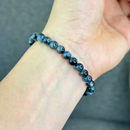 Natural Midnight Aquamarine Bracelet Size 6.5 mm