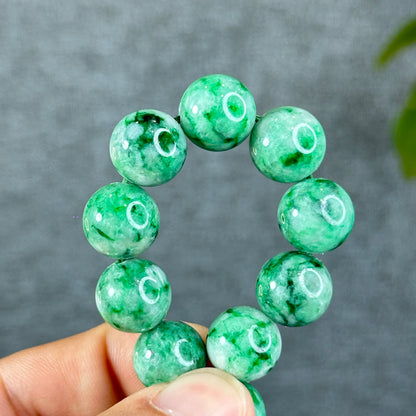 Natural Apple Green Jadeite Jade VIP Bracelet Size 12 mm