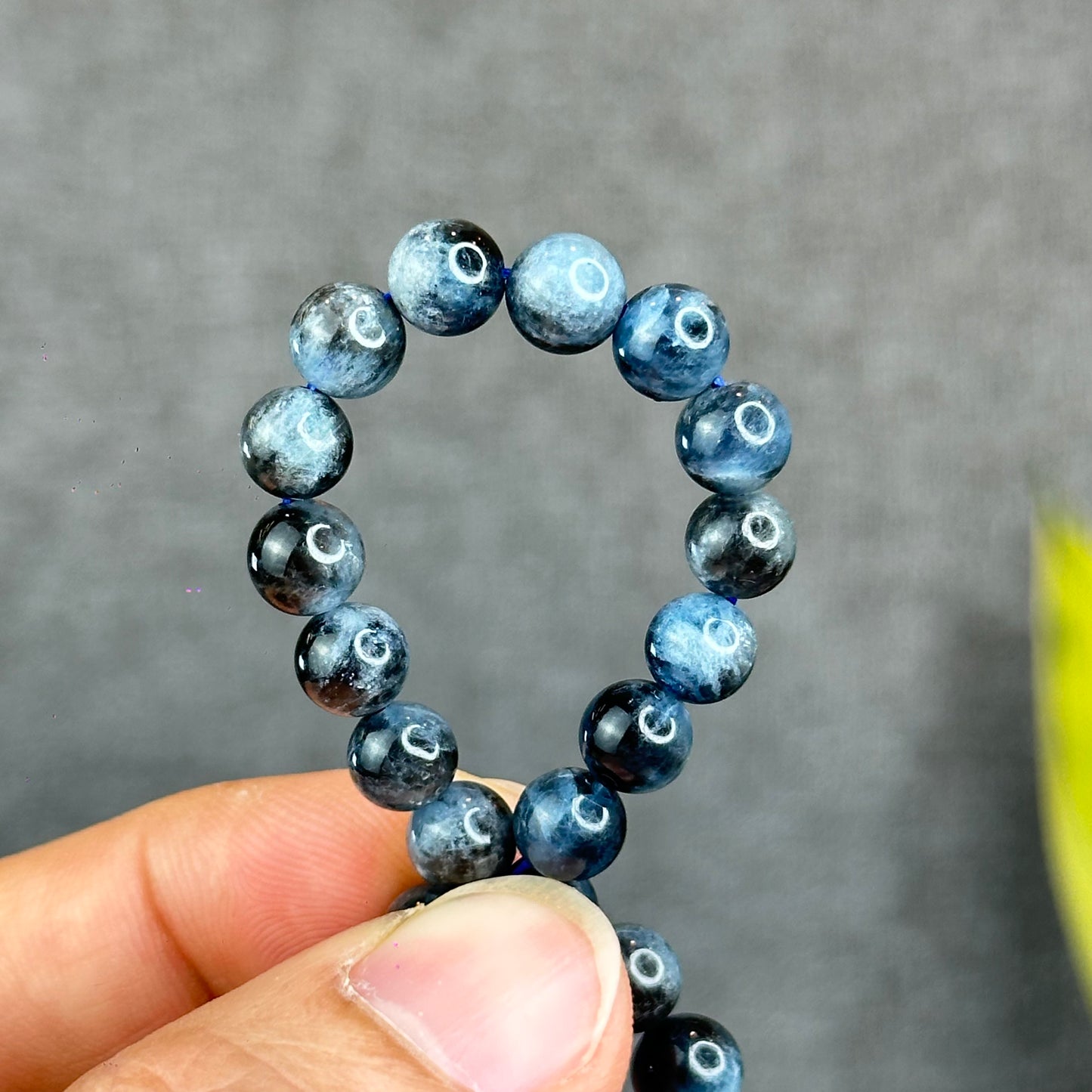 Natural Midnight Aquamarine Bracelet Size 6.5 mm