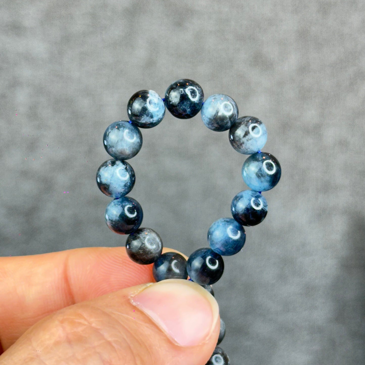 Natural Midnight Aquamarine Bracelet Size 6.5 mm