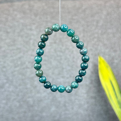 Natural Moss Agate Bracelet Size 8 mm