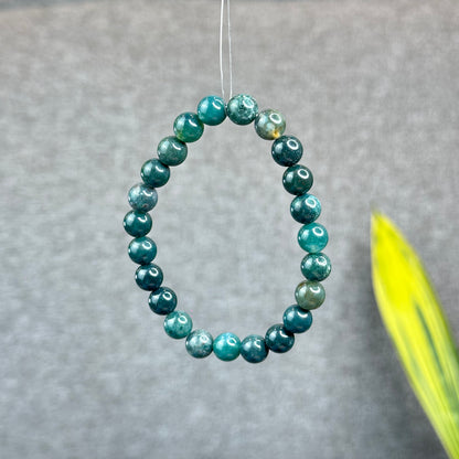 Natural Moss Agate Bracelet Size 8 mm