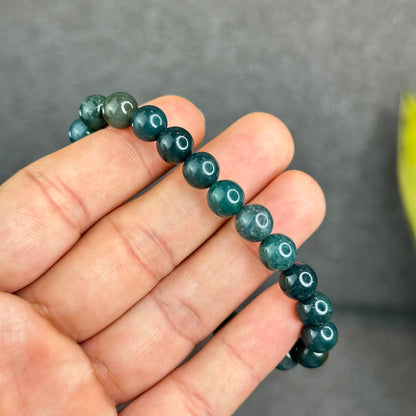 Natural Moss Agate Bracelet Size 8 mm