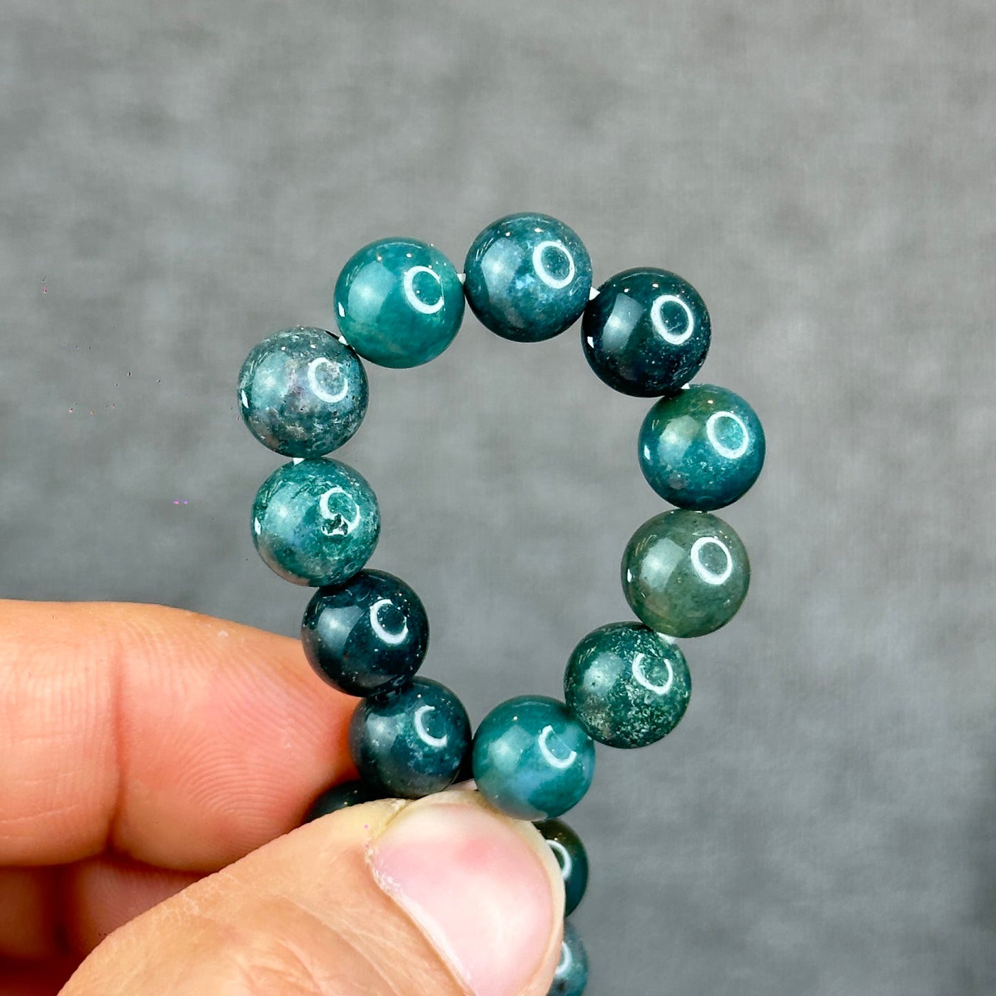 Natural Moss Agate Bracelet Size 8 mm
