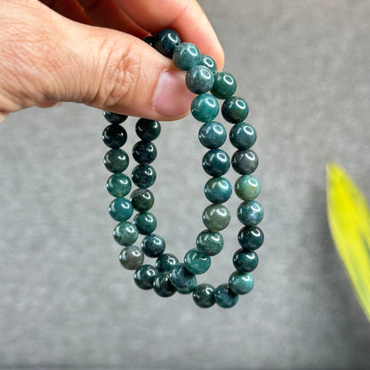 Natural Moss Agate Bracelet Size 8 mm