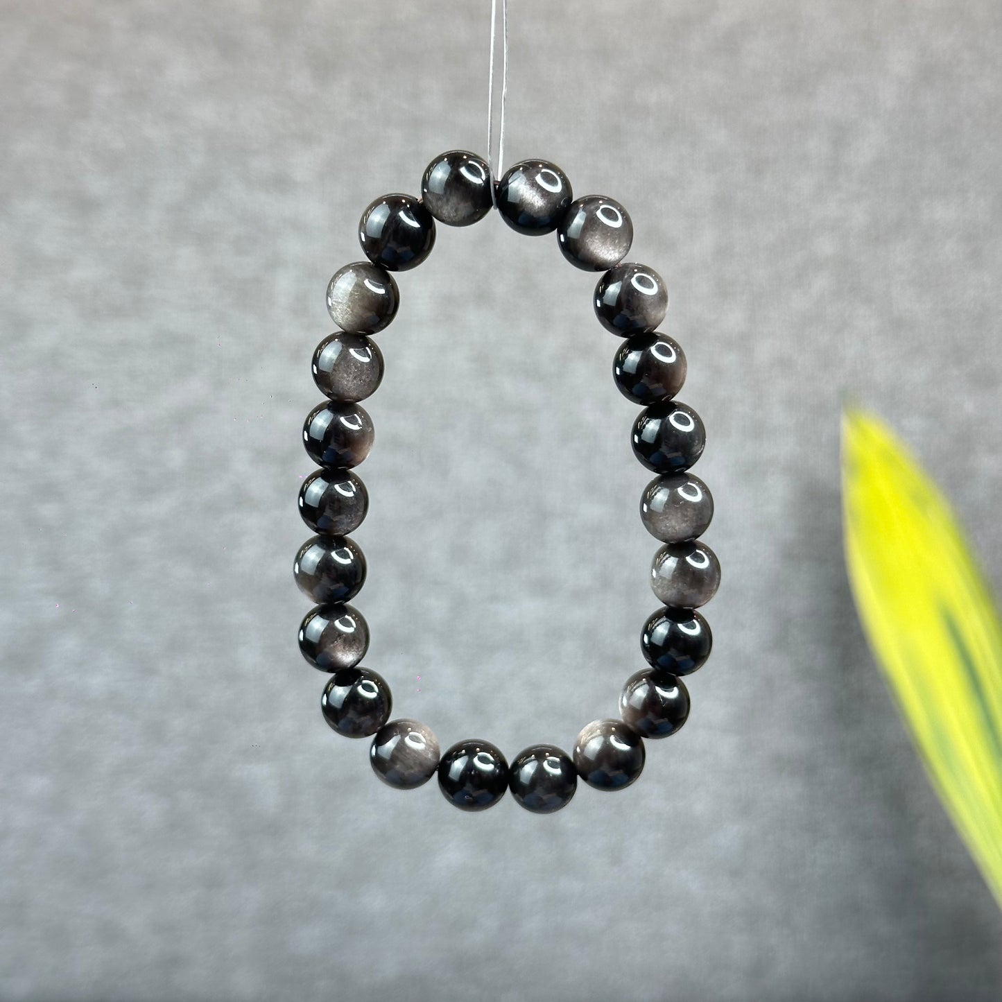 Natural Silver Obsidian VIP Bracelet Size 8 mm