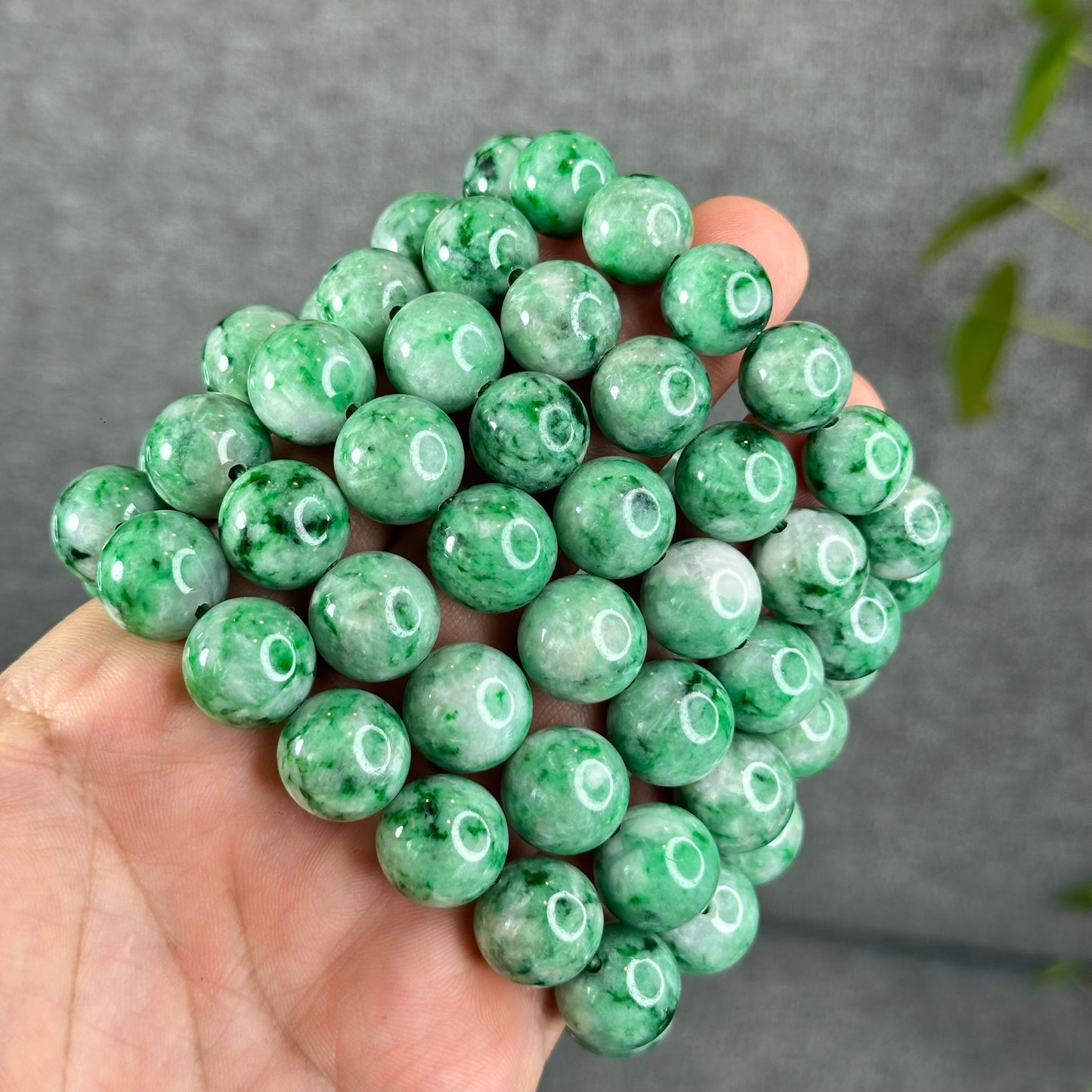 Natural Apple Green Jadeite Jade VIP Bracelet Size 12 mm