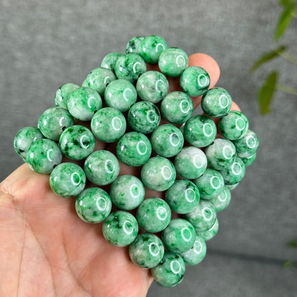 Natural Apple Green Jadeite Jade VIP Bracelet Size 12 mm