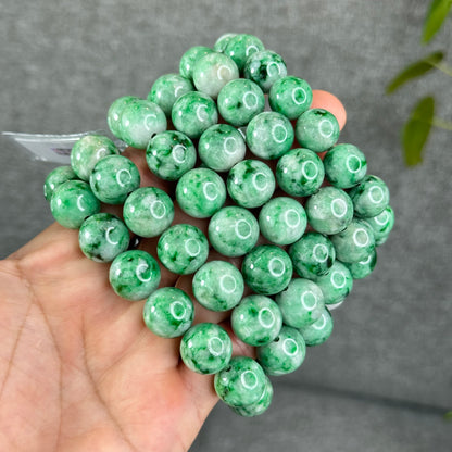 Natural Apple Green Jadeite Jade VIP Bracelet Size 12 mm