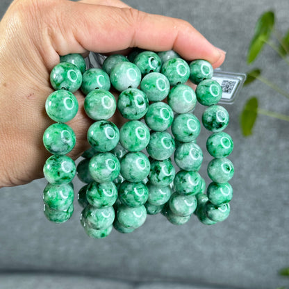 Natural Apple Green Jadeite Jade VIP Bracelet Size 13.7 mm