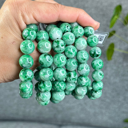 Natural Apple Green Jadeite Jade VIP Bracelet Size 12 mm