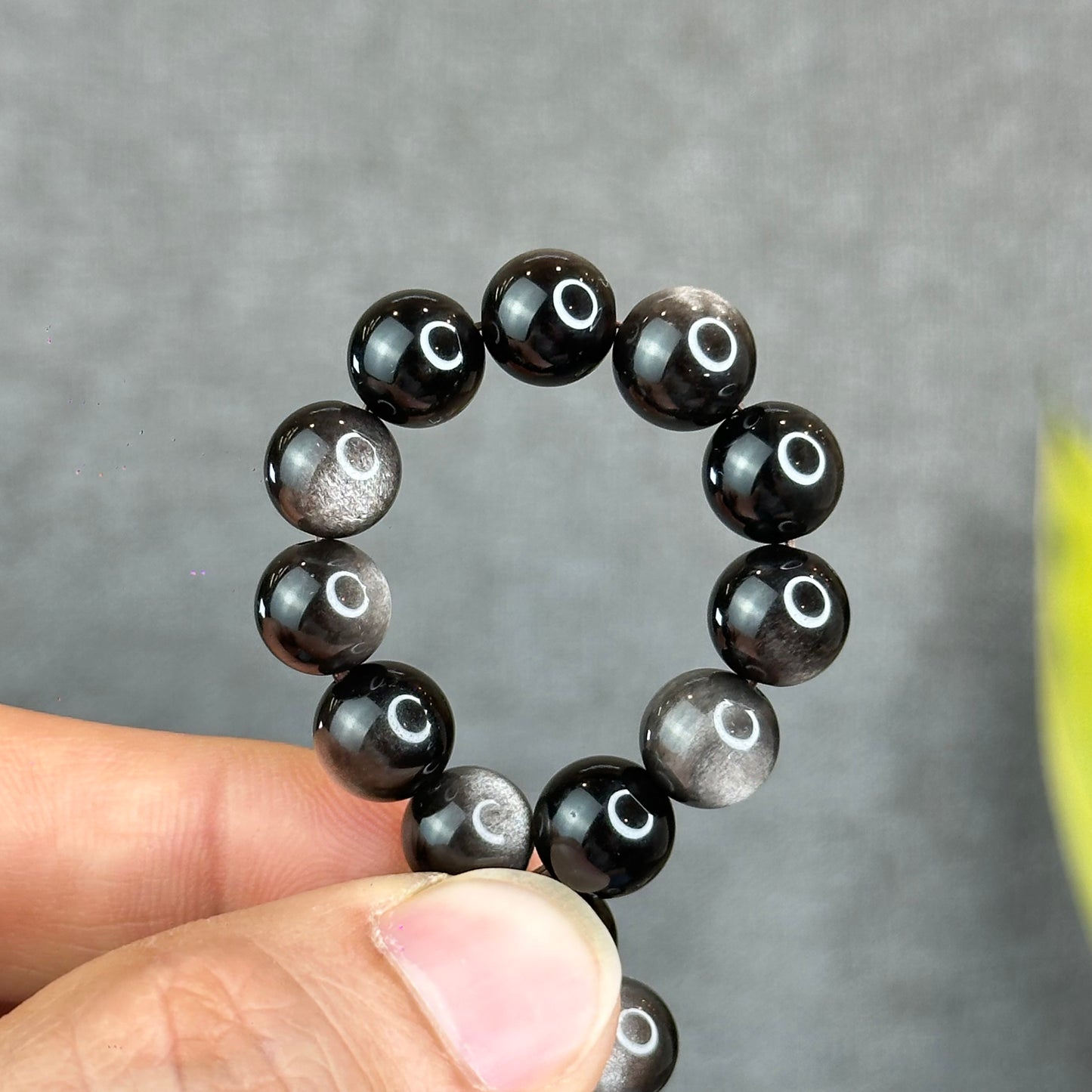 Natural Silver Obsidian VIP Bracelet Size 8 mm