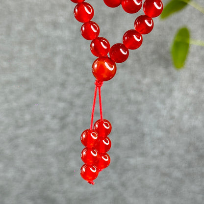Natural Red Agate Triple Wrap Bracelet Size 8 mm
