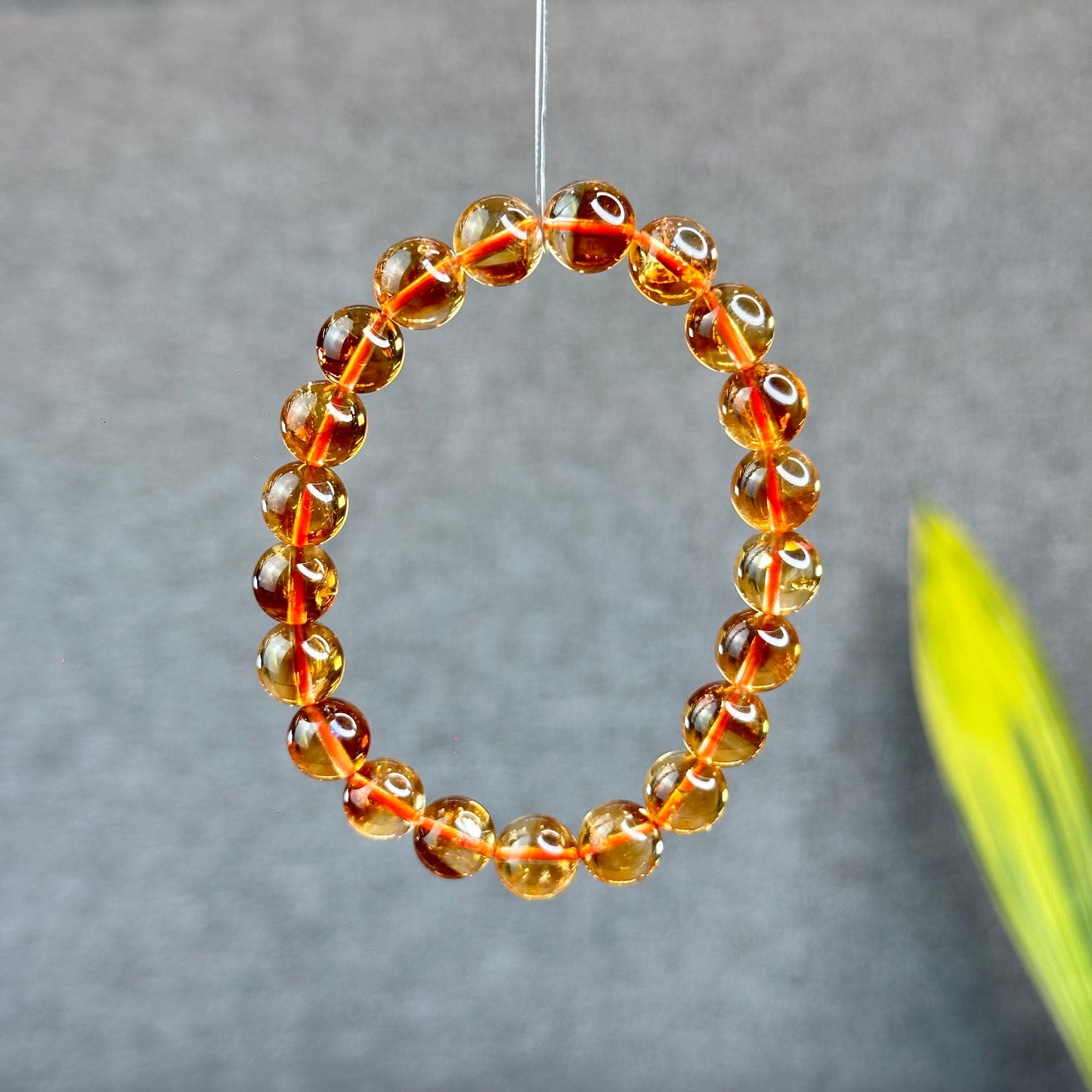 Natural Dark Golden Citrine Bracelet Size 8.5 mm