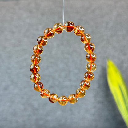 Natural Dark Golden Citrine Bracelet Size 8.5 mm