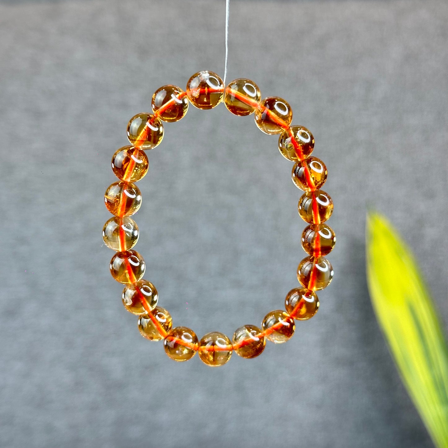 Natural Dark Golden Citrine Bracelet Size 8.5 mm