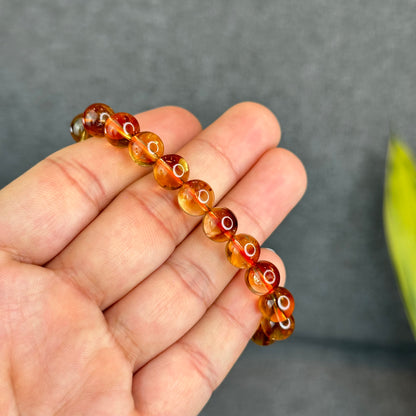 Natural Dark Golden Citrine Bracelet Size 8.5 mm