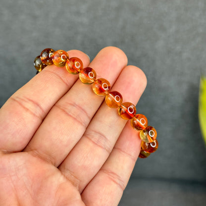 Natural Dark Golden Citrine Bracelet Size 8.5 mm
