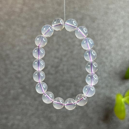 Natural Lavender Moon Quartz Bracelet Size 10.5 mm