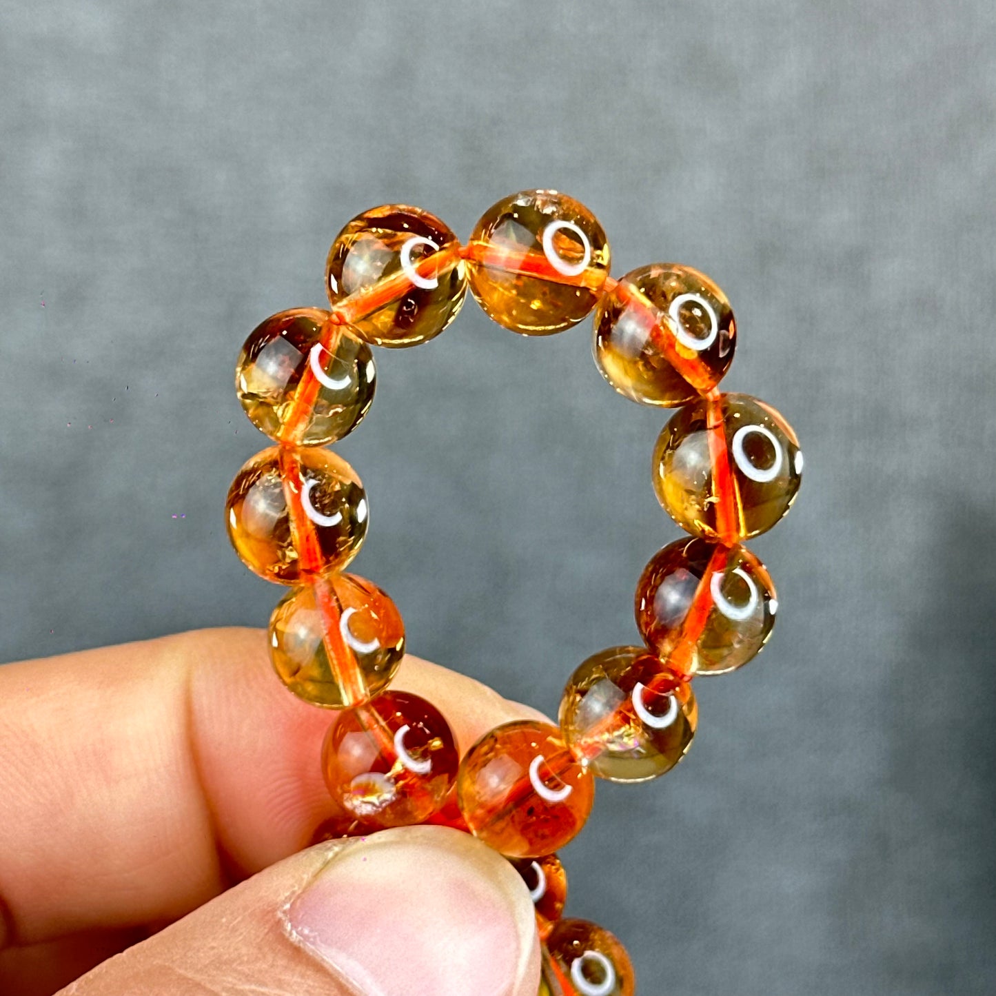 Natural Dark Golden Citrine Bracelet Size 8.5 mm